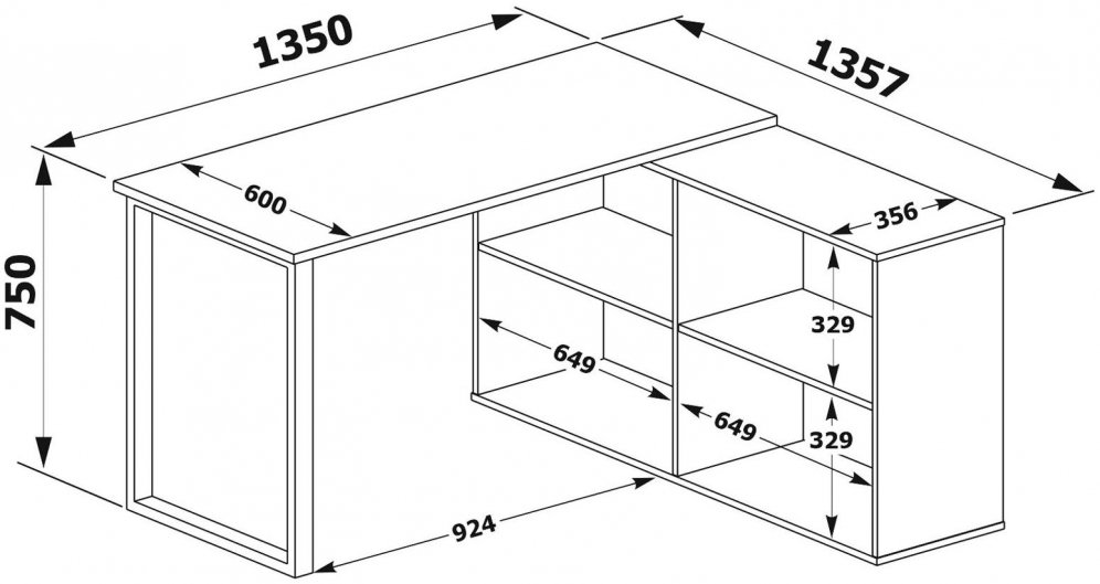 Письменный стол СПм-209 белый