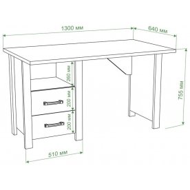 Письменный стол СТД-130 с ТБД КБЕ