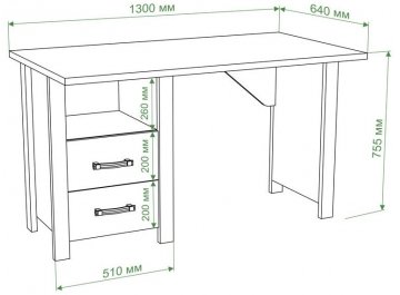 Письменный стол СТД-130 с ТБД КБЕ