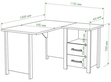 Письменный стол Илевро-У КБЕ