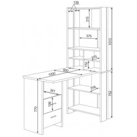Письменный стол СТЛ-ОВХ