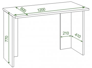 Письменный стол СКЛ-Прям120(без тумбы) К