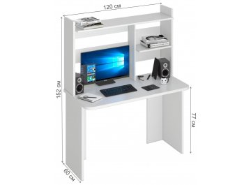 Письменный стол СКЛ-Прям120Р(без тумбы)+НКЛ-120 БЕ