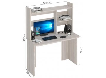 Письменный стол СКЛ-Прям120Р(без тумбы)+НКЛ-120 К