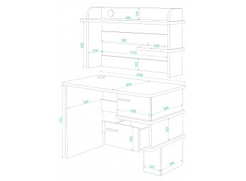 Компьютерный стол СД-15 К венге / карамель