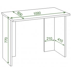 Письменный стол СКЛ-Прям100(без тумбы) Н