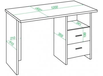Письменный стол Беланта-Прям120Р БЕН
