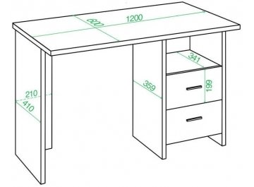 Письменный стол СКЛ-Прям120Р В