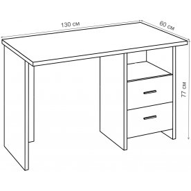 Письменный стол СКЛ-Прям130Р Ш