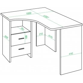 Письменный стол СКЛ-Угл 120 БЕН ЛЕВ