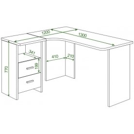 Письменный стол СКЛ-Угл 130 БЕН ЛЕВ