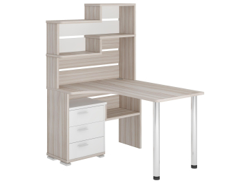 Письменный стол СР-132-130 БЕ-ЛЕВ левый карамель / белый