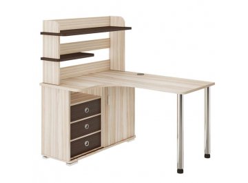 Письменный стол СР-145М правый карамель / венге / карамель