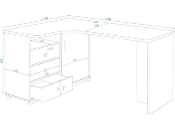 Письменный стол Жаспера-145С