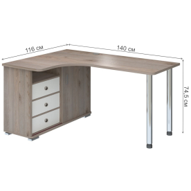 Письменный стол СР-145СМ НБЕН-ЛЕВ левый