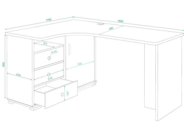 Письменный стол Жаспера-165С