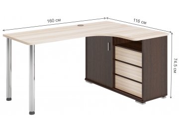 Письменный стол СР-165СМ ВКК-ПРАВ правый