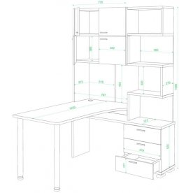 Письменный стол Жаспера-500М/140 правый