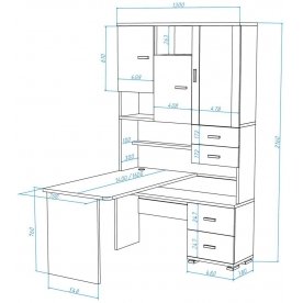 Письменный стол СР-620/140 левый
