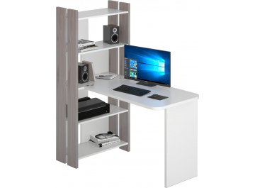 Письменный стол СТЛ-ОВ+С100РПрям без тумбы БЕ нельсон / белый