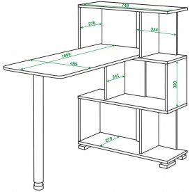 Письменный стол СЛ-5-3СТ КВК