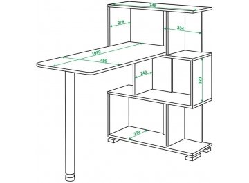 Письменный стол СЛ-5-3СТ В