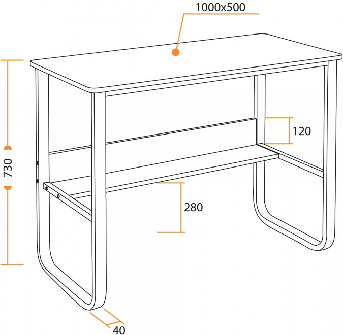 Письменный стол WD-03 dark