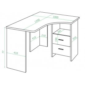 Компьютерный стол 100х120