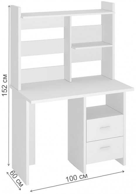 Стол компьютерный Олина 100 x 60 см белый