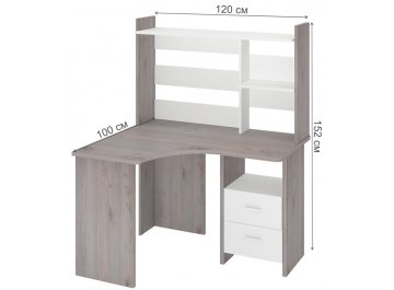 Компьютерный стол с надстройкой 120х100