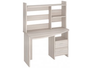 Компьютерный стол с надстройкой 120х60 круглый карамель