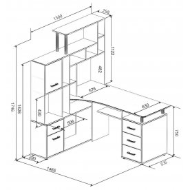 Стол компьютерный Джаз-15 левый