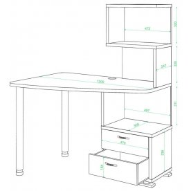 Компьютерный стол Белора-60