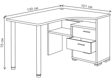 Компьютерный стол СР-132С-130