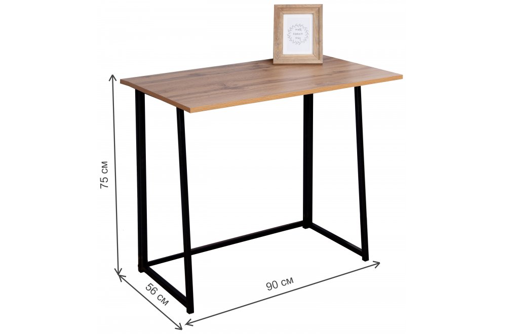 Письменный стол Минден  складной дуб вотан / черный