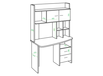 Письменный стол СКЛ-Крл 120