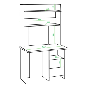 Письменный стол СКЛ-Прям100