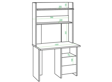 Письменный стол СКЛ-Прям100Р