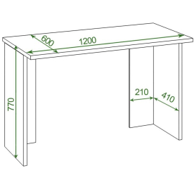 Письменный стол СКЛ-Прям120