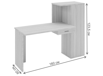 Письменный стол СКЛ-ПРЯМ120+ШК К