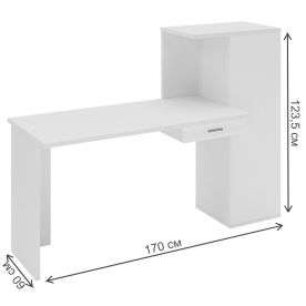 Письменный стол СКЛ-ПРЯМ130+ШК КВ