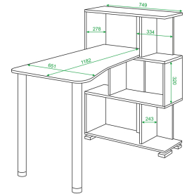 Письменный стол Валевро-5-3СТ-2