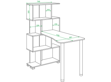 Письменный стол СЛ-5-4СТ-2