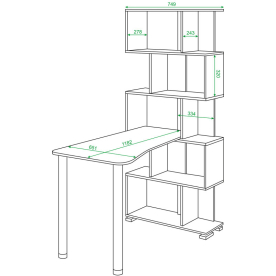Письменный стол СЛ-5СТ-2