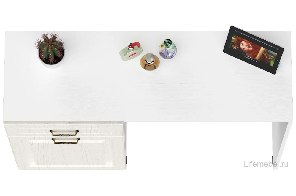 Письменный стол Ливерпуль белый / ясень ваниль