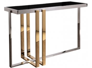 Консольный столик Рид черный / хром / золото
