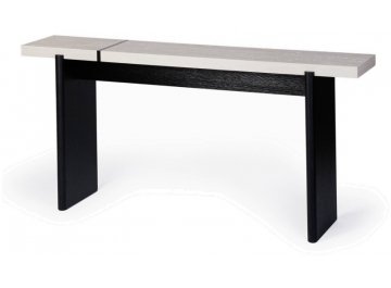 Консольный столик Silvo 160х34 чёрный / белый
