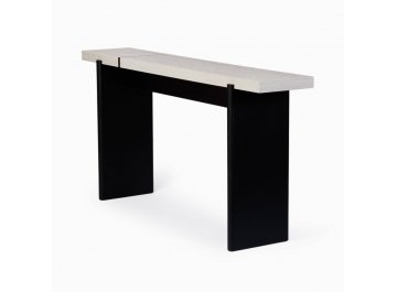 Консольный столик Silvo 160х34 чёрный / белый