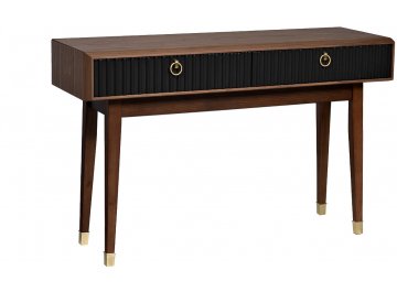 Консольный столик Тиа темный орех / черный
