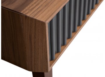 Консольный столик Тиа темный орех / черный